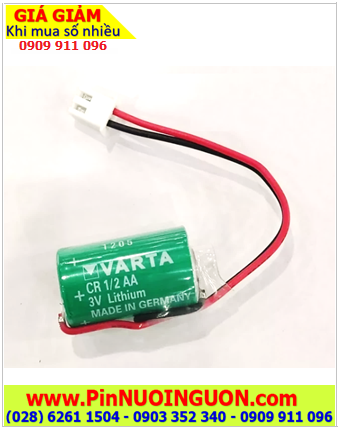 Varta CR1/2AA (zắc PH2.54-2P); Pin nuôi nguồn Varta CR1/2AA 1/2AA 950mAh lithium 3v chính hãng, Xuất xứ ĐỨC